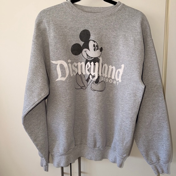 Disneyland Resort Tops - Vintage Disneyland Resort Gray Sweatshirt with Mickey Mouse